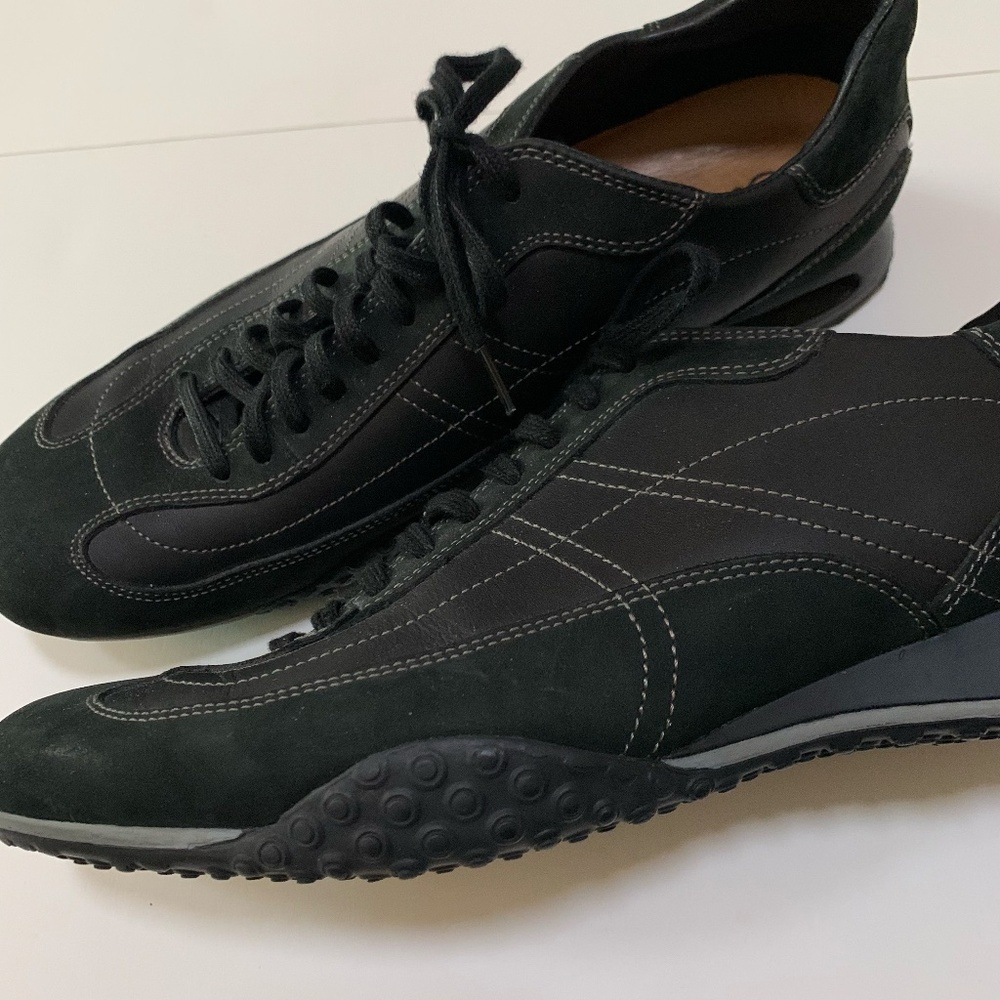 COLE HAAN | Men's Shoes Nike Air Black Leather & Suede Casual Sneakers | Size 8